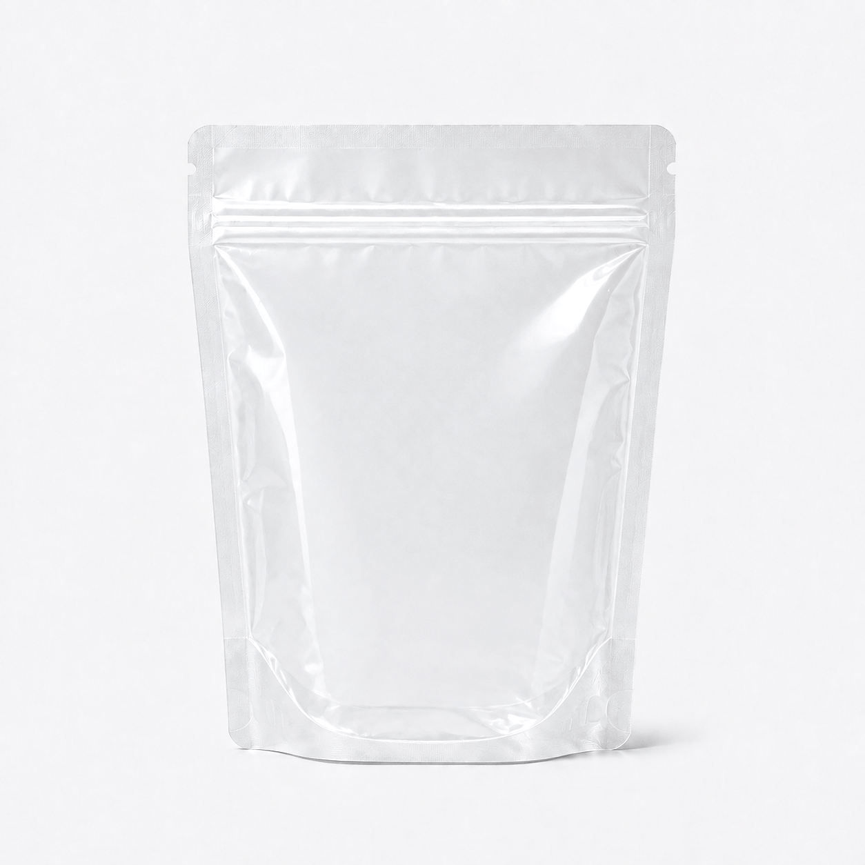 Kraft-Look Recyclable Stand-Up Pouches — Regular Size stock pouch product photo in Clear / Clear