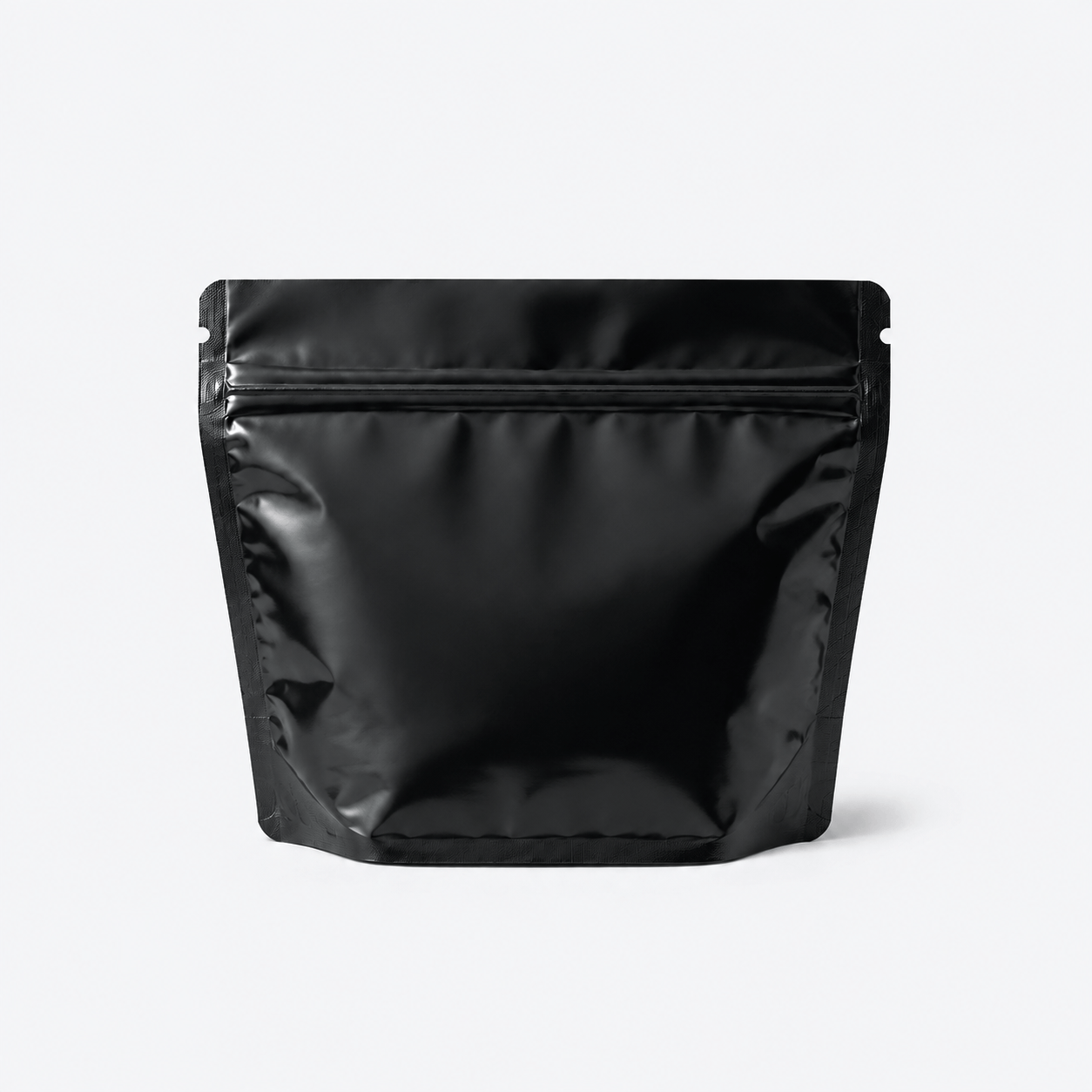 Wide Stand-Up Pouches stock pouch product photo in Shiny Black