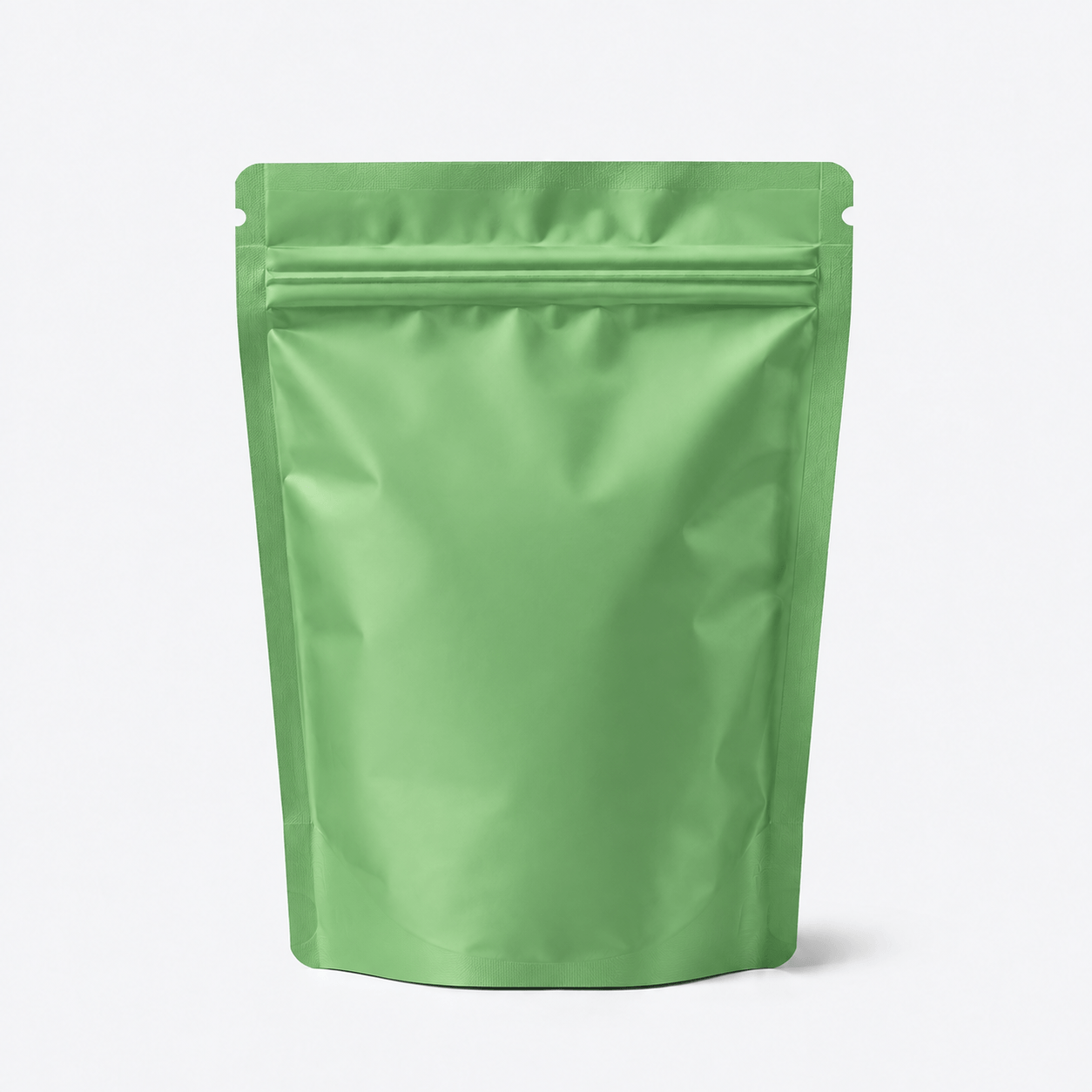 Ultra Barrier Foil Stand Up Pouch stock pouch product photo in Matte Light Green