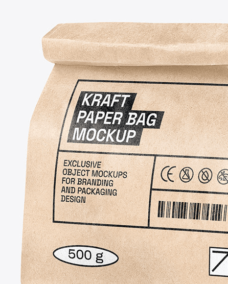 Kraft stand up pouch angle one