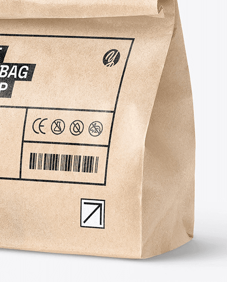 Kraft stand up pouch angle three