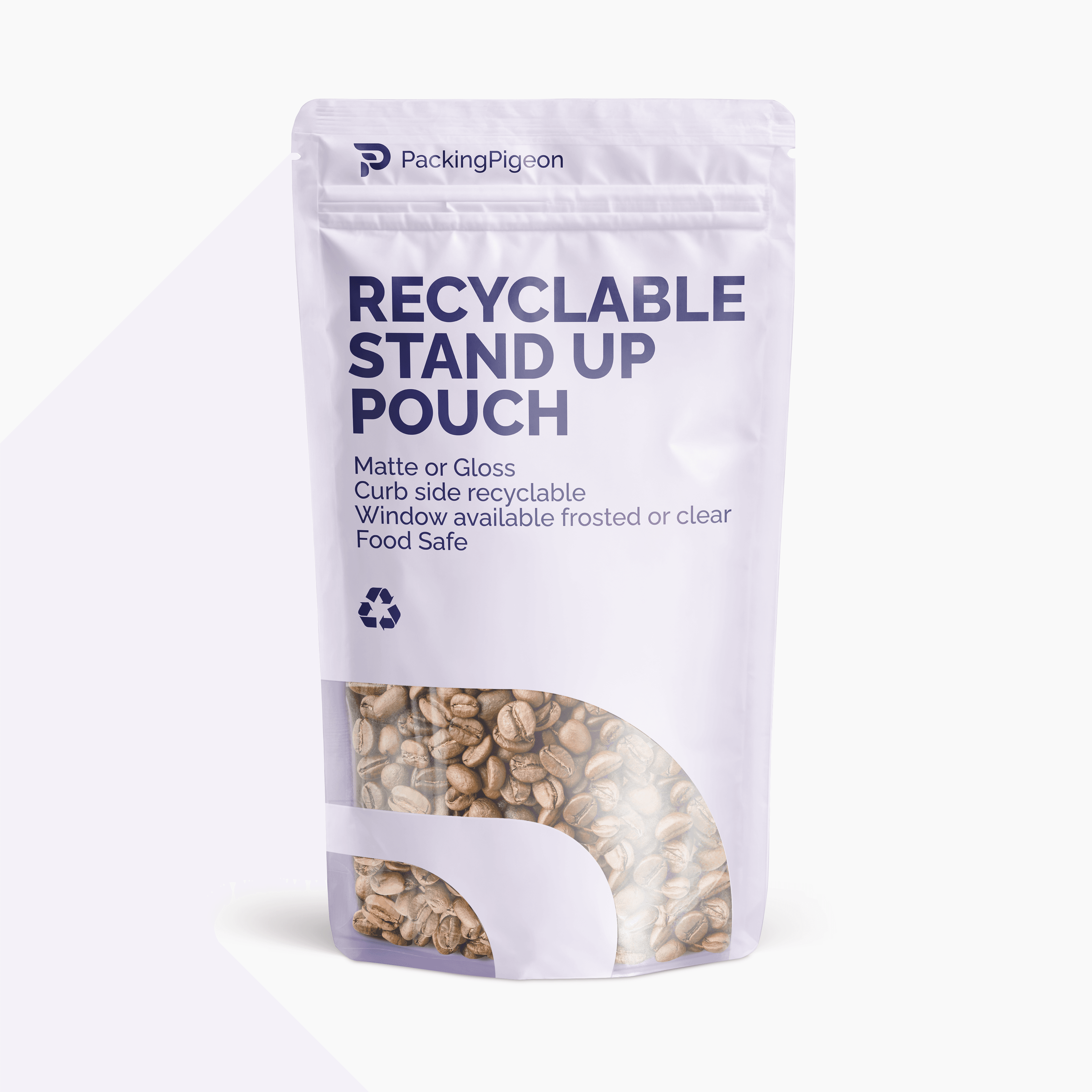 Custom fully recyclable stand-up pouch