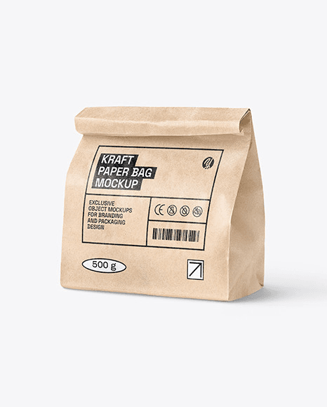 Kraft Stand Up Pouch with label