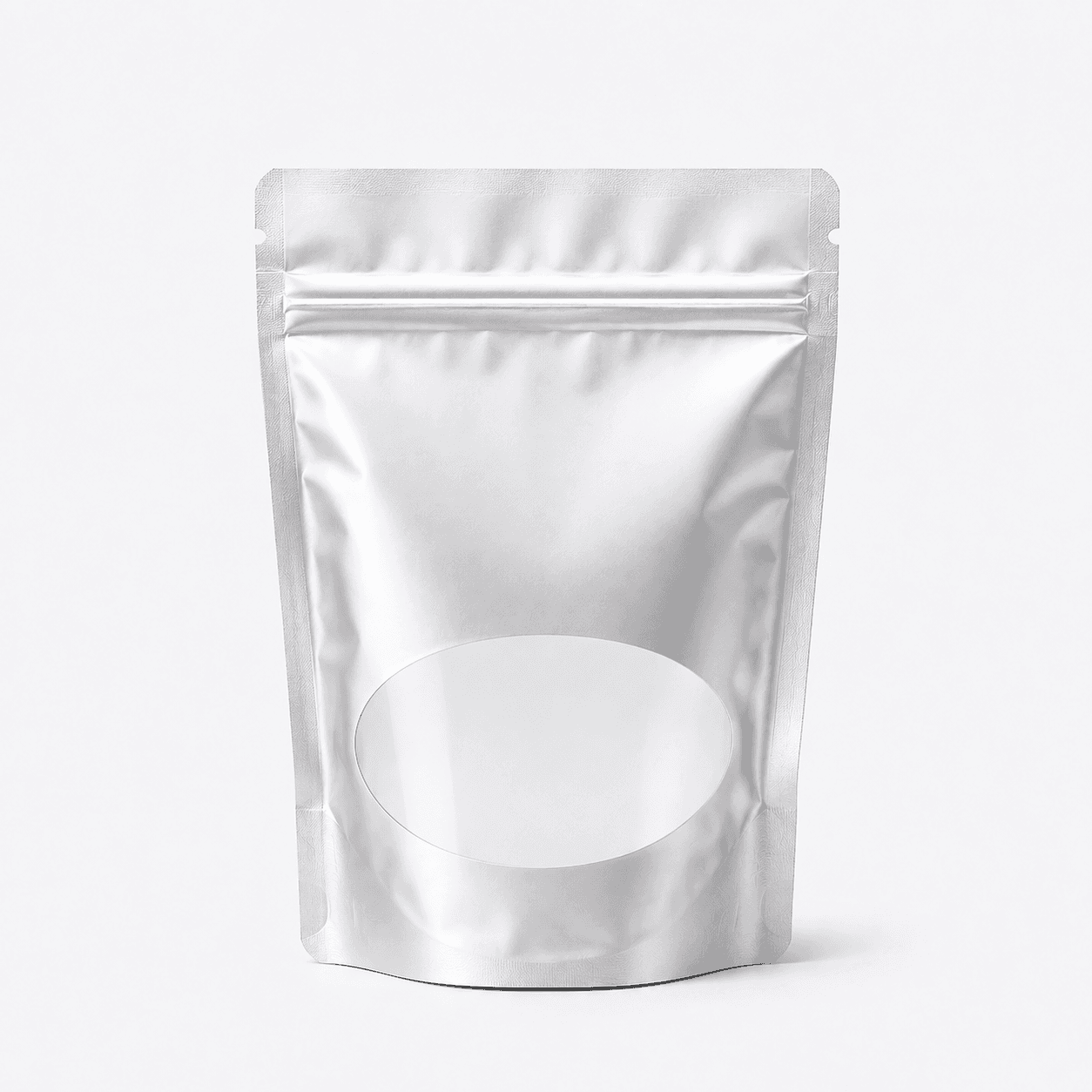 Stand-Up Pouch with Oval Window stock pouch product photo