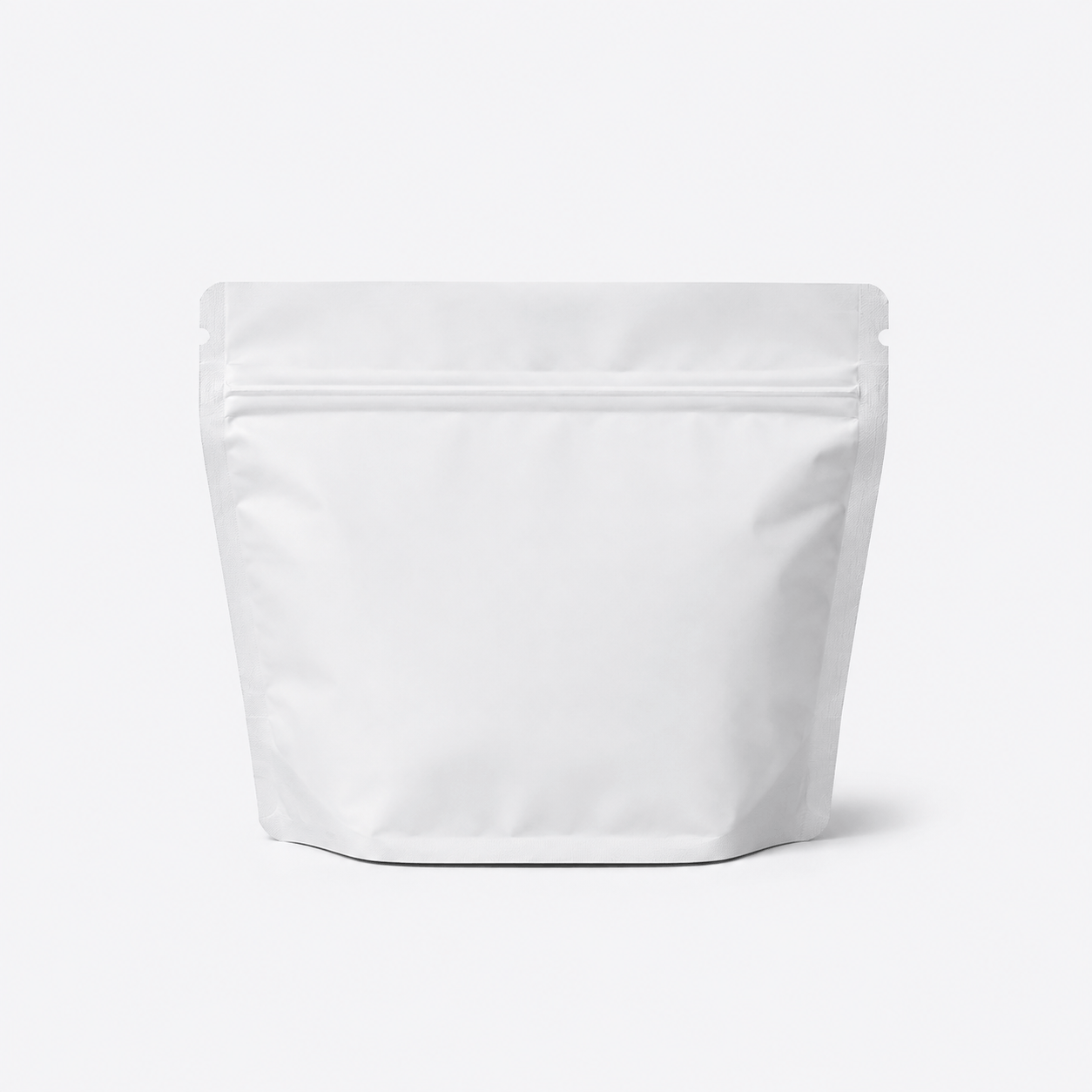 Wide Stand-Up Pouches stock pouch product photo in Matte White