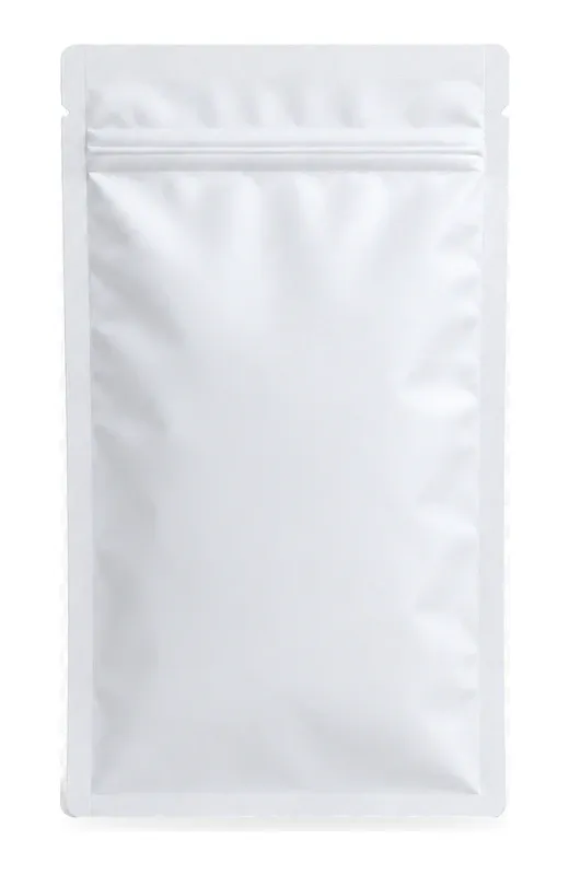 Unprinted flat three-side seal pouch sealed along both sides and the bottom